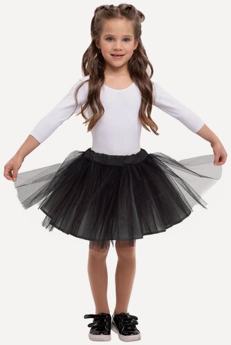 Изображение товара Юбка пачка для девочки фатиновая черная на рост 116-122 (размер 30)