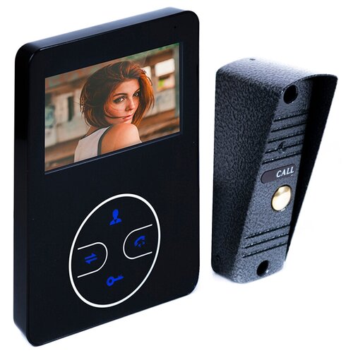 Домофон с диагональю 4.3 - HDcom B-404 с записью, видеокамера на домофон с записью по датчику, комплект видеодомофона