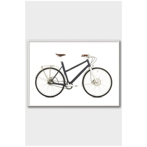 фото Постер на стену для интерьера postermarkt велосипед, постер в белой рамке 30х40 см, постеры картины для интерьера в белой рамке