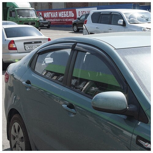 Дефлекторы боковых окон Kia Rio III Седан 2011-2017г