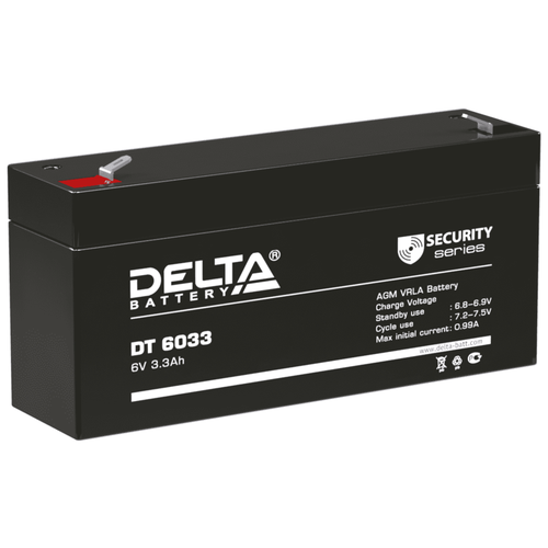 Аккумуляторная батарея DELTA Battery DT 6033 (125) 6В 3.3 А·ч аккумуляторная батарея delta battery dt 6033 6в 3 3 а·ч