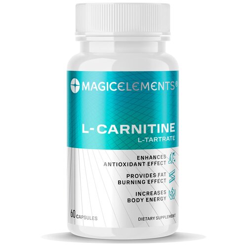 фото Л-карнитин l-carnitine l-tartrate,60 кап. жиросжигатель в таблетках для похудения карнитин из европы magic elements