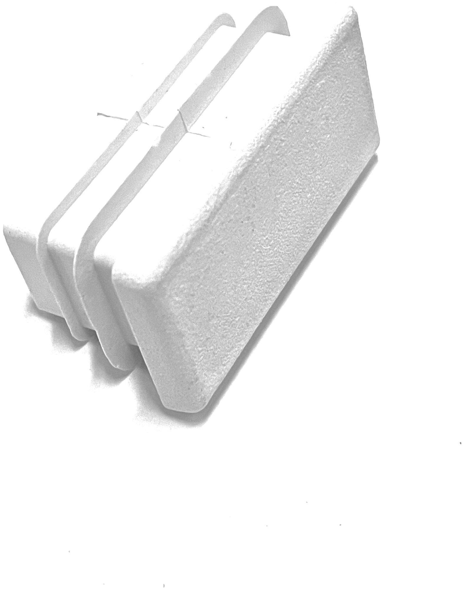 Заглушка для труб прямоугольного сечения, белого цвета, 25х50 мм (30шт) - фотография № 6