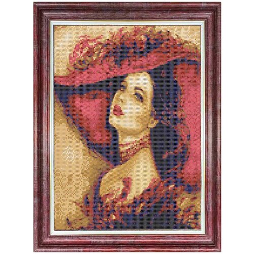 фото Набор для вышивания каролинка кткн-167 дама в шляпе