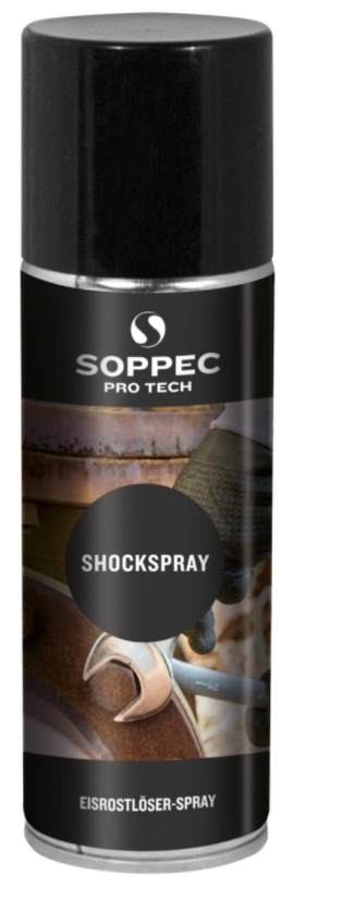 Смазка проникающая, термоключ с эффектом заморозки Soppec Shockspray, 200 мл
