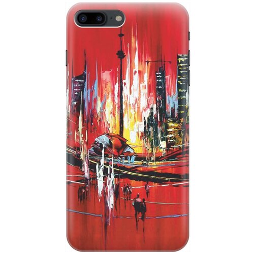 фото Gosso ультратонкий силиконовый чехол-накладка для apple iphone 8 plus / 7 plus с принтом "акварельный город"