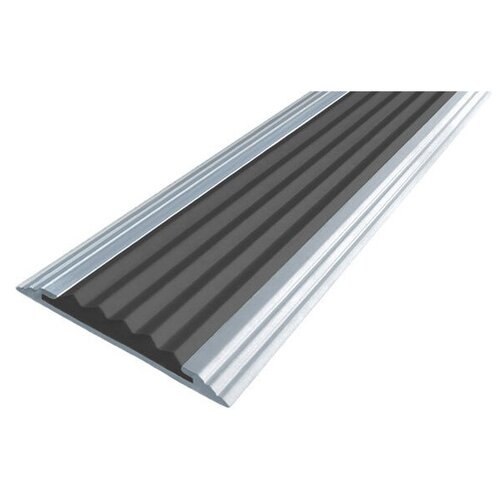 Противоскользящая алюминиевая полоса / накладка на ступени Стандарт 40мм, 1.8м черный
