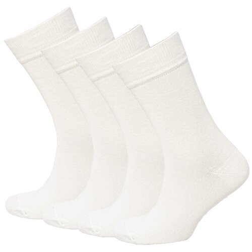 Носки STATUS, 4 пары, размер 27, белый носки мужские status командирский боекомплект 4 пары цвет черный размер 27