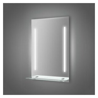Зеркало настенное Прямоугольное c полочкой и встроенным LED-светильником Ledline-S EVOFORM 90x75 см, BY 2157 - фотография № 4