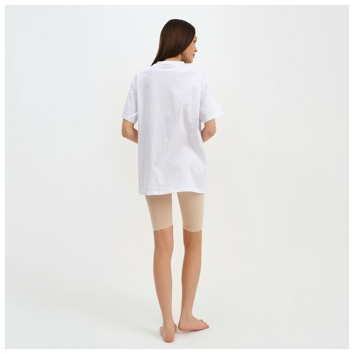 Пижама женская (футболка и шорты) KAFTAN Coffee размер 40-42, цвет белый (1 шт.) - фотография № 3