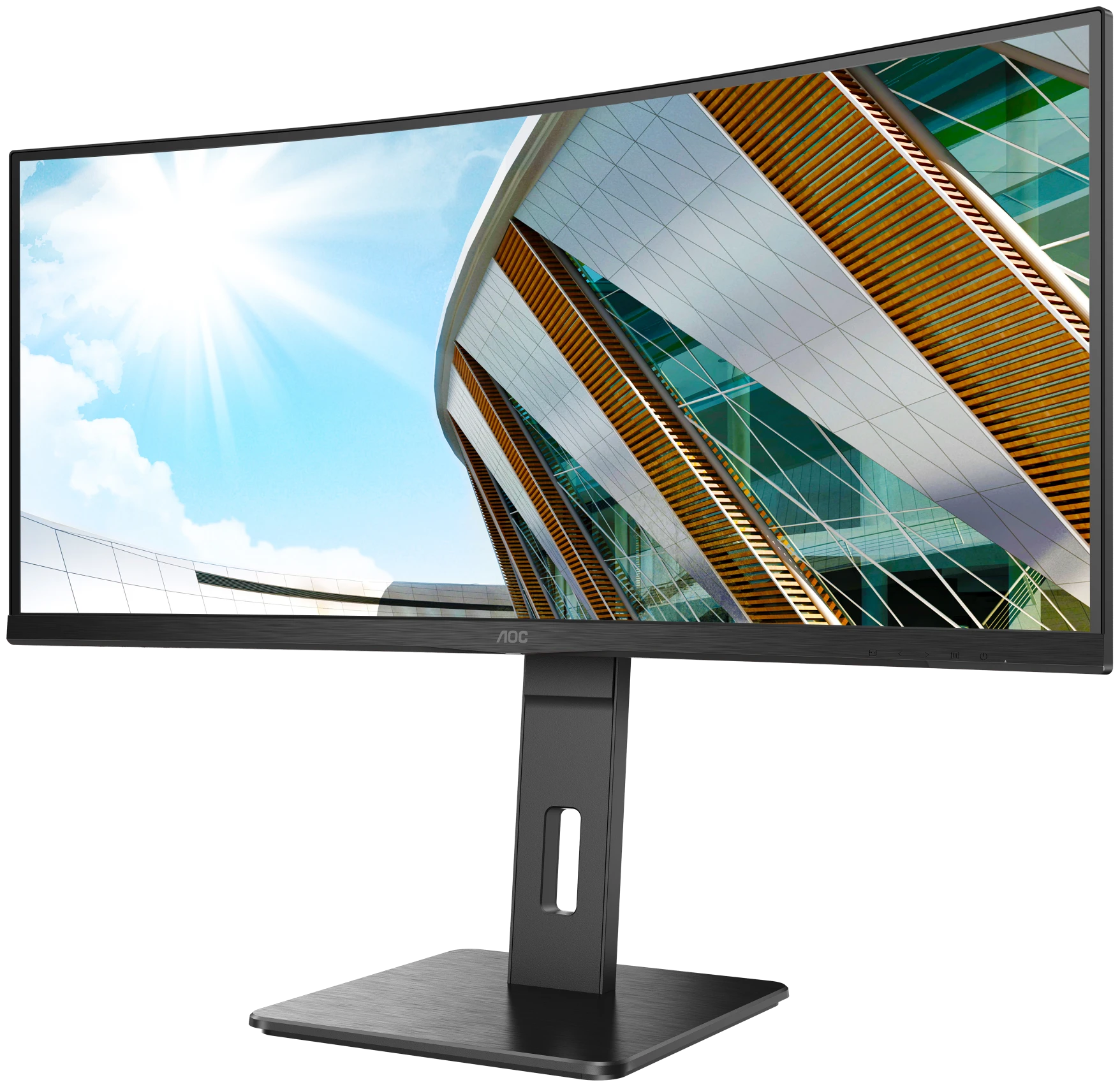 34" Монитор AOC CU34P2C, 3440x1440, 100 Гц, *VA, черный