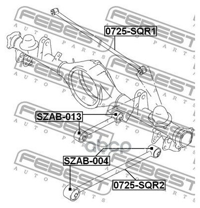 FEBEST 0725-sqr2 (0725SQR2 / 4620265D00 / 4620265D004620265D01) тяга задняя поперечная Suzuki (Сузуки) grand Vitara (Витара)