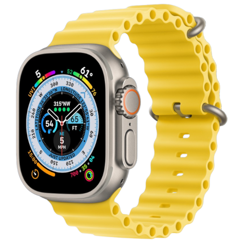 Ремешок для Smart Watch силиконовый/желтый
