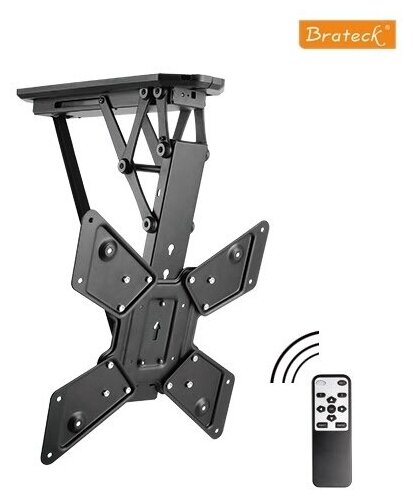 Brateck PLB-M 0544 Моторизованный потолочный лифт для дисплея диагональю 23" - 55' с дистанционным пультом управления (система умного дома Tuya)
