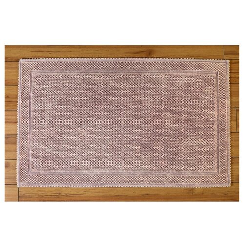 Ковер на пол, прикроватный, коврик для ванной безворсовый хлопковый 60x100 см, ALIZE, Турция, Stoned грязно-розовый