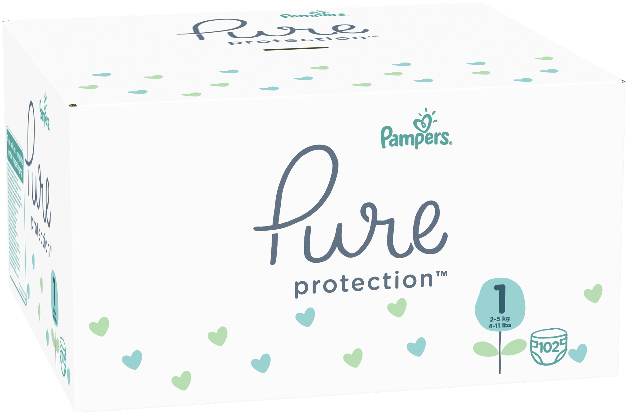 PAMPERS Подгузн Pure Protect Newborn 102