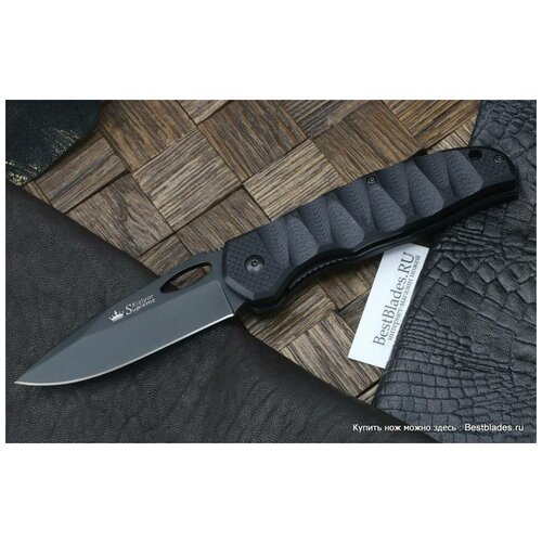 нож туристический kizlyar supreme hammy черный g10 d2 tw Складной нож Kizlyar Supreme Hero, сталь 440С/Black Titanium, рукоять G-10