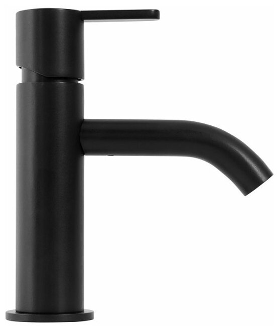 Смеситель для раковины однорычажный с донным клапаном CEZARES LEAF-LSM2-NOP, черный матовый