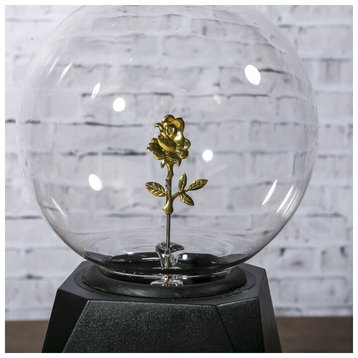 Плазменный шар "Роза золотая" 21х14х10 см - фотография № 2
