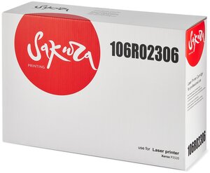 Картридж 106R02306 для XEROX, лазерный, черный, 11000 страниц, Sakura