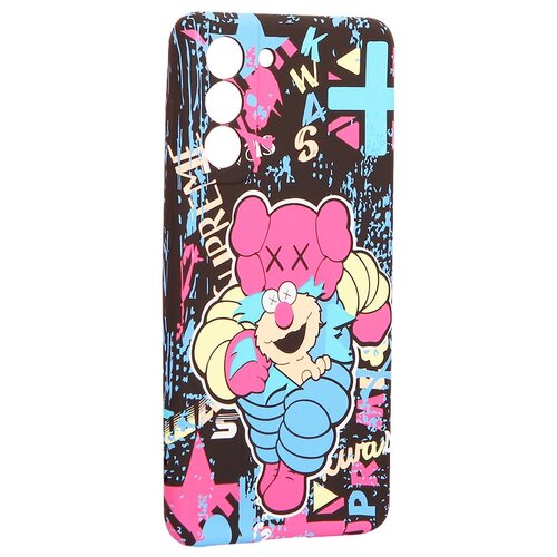 фото Чехол для samsung s21 0.8мм силикон luxo с флуоресцентным рисунком kaws j87