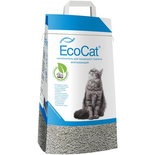 Наполнитель для кошачьего туалета бентонитовый EcoCat 4 кг