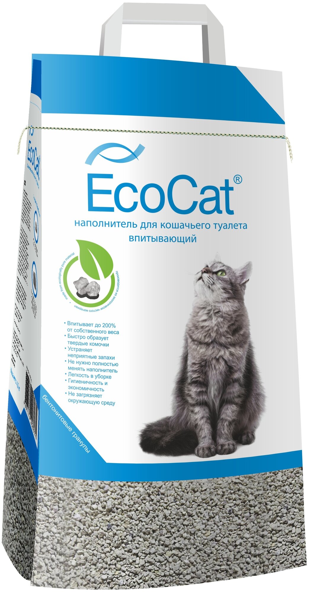 Наполнитель для кошачьего туалета EcoCat впитывающий 4кг - фотография № 1