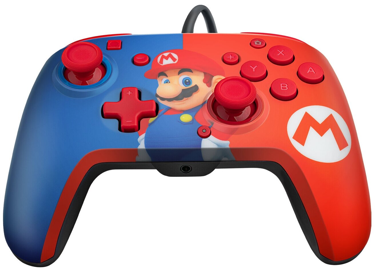 Проводной контроллер Faceoff Deluxe Audio Mario для Nintendo Switch