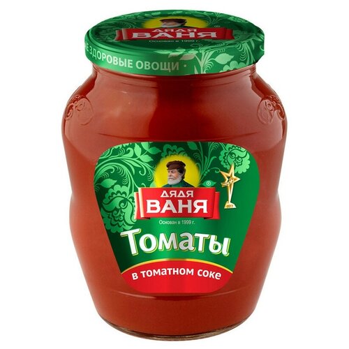 Консервация Томаты в томатном соке неочищенные Дядя Ваня, 680г 2 шт.