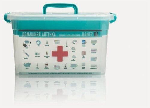 Изображение товара Контейнер для хранения Полимербыт Домашний доктор ПБ81003 10л 355*235*190см с вкладышем