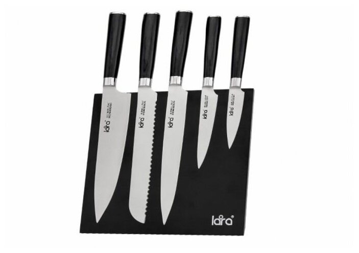 Набор кухонных ножей LARA LR05-58 6пр на магнитной подставке