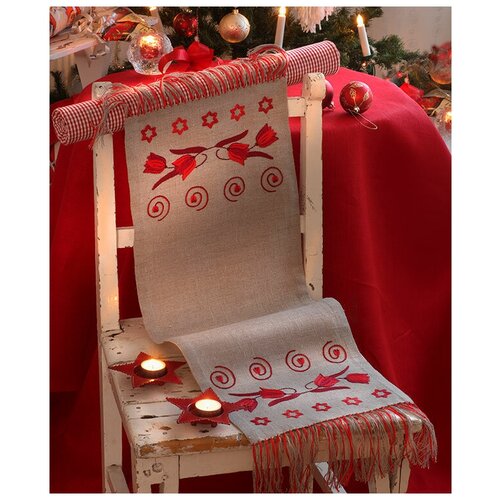 фото Набор для вышивания anchor: дорожка christmas tulips runner 29*110см, mez венгрия, 9240000-02537
