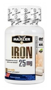 MAXLER Iron капс., 25 мг, 150 мл, 68 г, 90 шт.