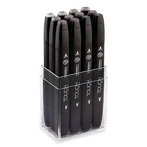 фото Shinhan korea набор touch twin 12 цв теплые серые тона shinhan art