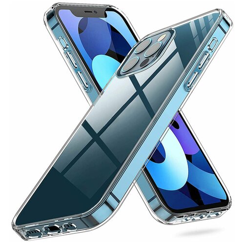 фото Силиконовый чехол для iphone 12 pro max skiico / прозрачный чехол для айфон 12 про макс