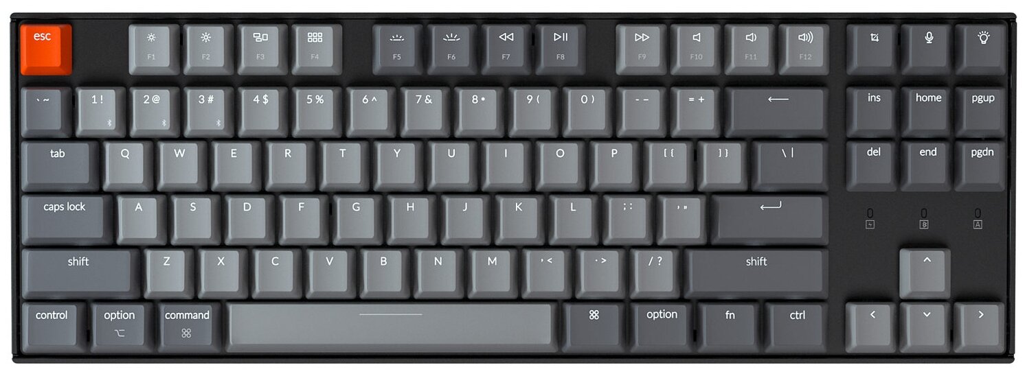 Keychron K8-G1 (80% TKL (87 кл.), Gateron G pro Mechanical Red Switch, White Led, Hot-Swap, -) беспроводная