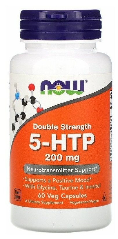 Капсулы NOW 5-HTP Double Strength 200 мг