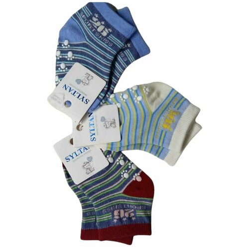 фото Носки syltan размер 8-10, голубой, белый