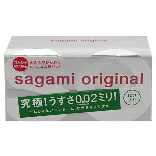 Ультратонкие презервативы Sagami Original 0.02 - 12 шт.