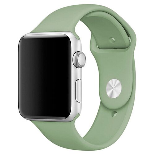 Ремешок для Apple Watch 42/44/45 mm силиконовый, зеленый