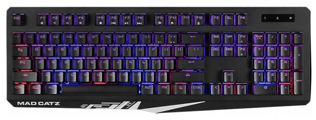 Клавиатура Mad Catz S.T.R.I.K.E. 2 проводная игровая с подсветкой для PC (чёрный)(4897093961174)