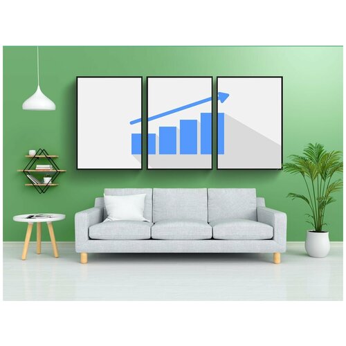 фото Набор модулных постеров для интерьера "диаграмма, статистика, данные" 60x90 см. в тубусе, без рамки lotsprints