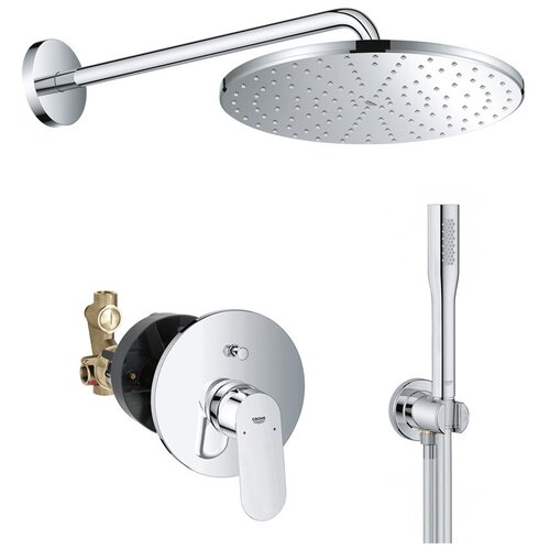 Душевая система с тропическим душем Grohe Eurosmart Cosmopolitan, хром