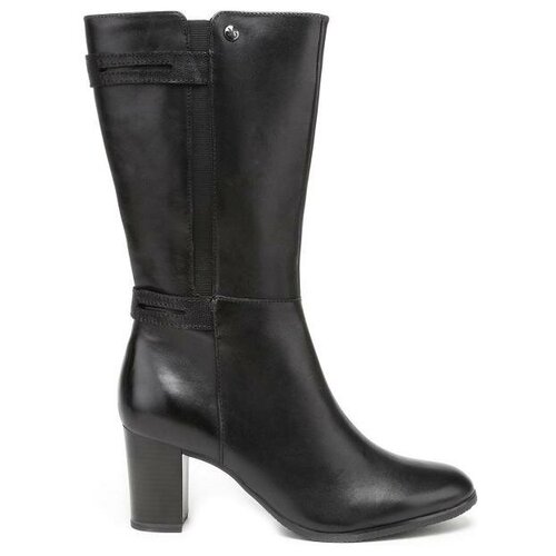 фото Сапоги caprice женские (арт 9-9-25346-27-019) черные из натуральной кожи, размер 40