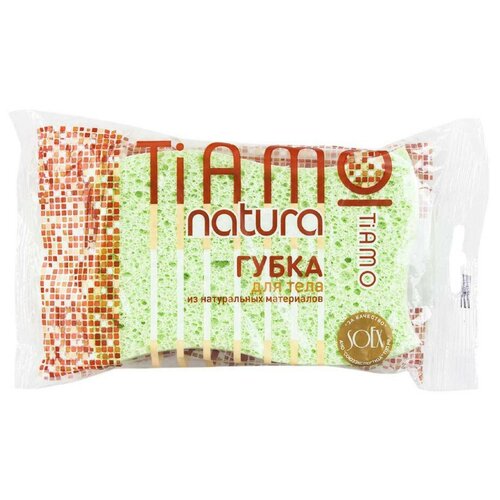 Губка для тела Tiamo Natura волна, целлюлоза 7689