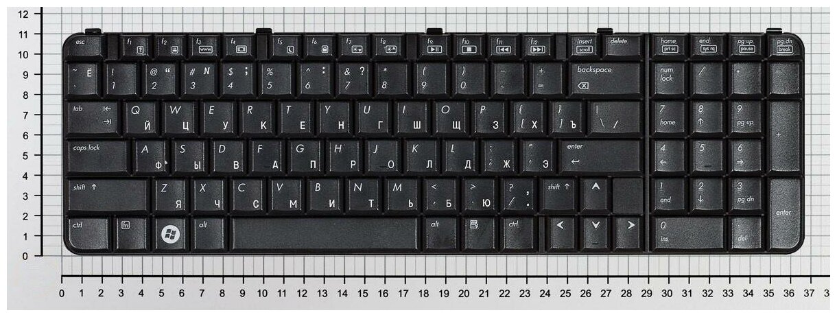 Клавиатура для ноутбука HP 442101-251 черная