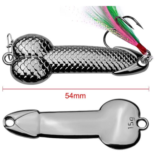 фото Блесна воблер для рыбалки колеблющиеся на щуку форель вращающаяся вертушка колебалка (серебристый, 15 грамм, рифленый) vkg