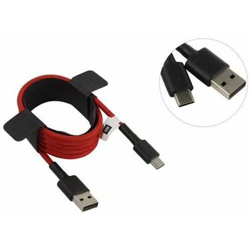 Кабель Xiaomi Mi USB Type-C Braided Cable SJX10ZM, 100см, красный дата кабель xiaomi mi usb type c braided cable 100см sjx10zm красный