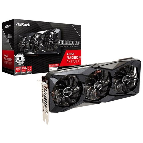 Видеокарта PCIE16 RX6700XT 12GB GDDR6 RX6700XT CLP 12GO ASROCK 4429400₽