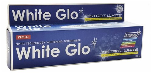 Зубная паста White Glo, Отбеливающая Мгновенное отбеливание, 100 г